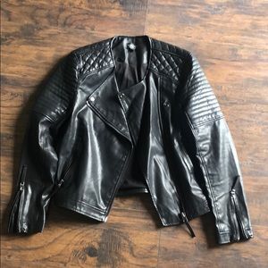 Topshop nelly faux leaker biker jacket